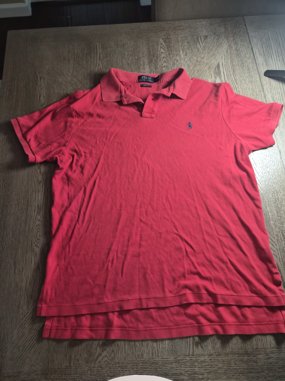 Ralph Lauren Men’s Bright Red Polo Shirt with Embroidered Logo